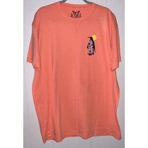 Univibe Men's Orange Graphic Short Sleeve T-Shirt with Penguin Size XXL - NWOT